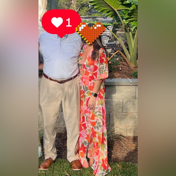 Del Mare Maxi Dress - Floral Keyhole Cut Out - Picture 4 of 6